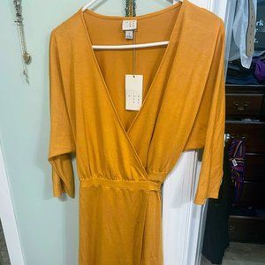 A New Day (Target) Yellow Wrap Dress